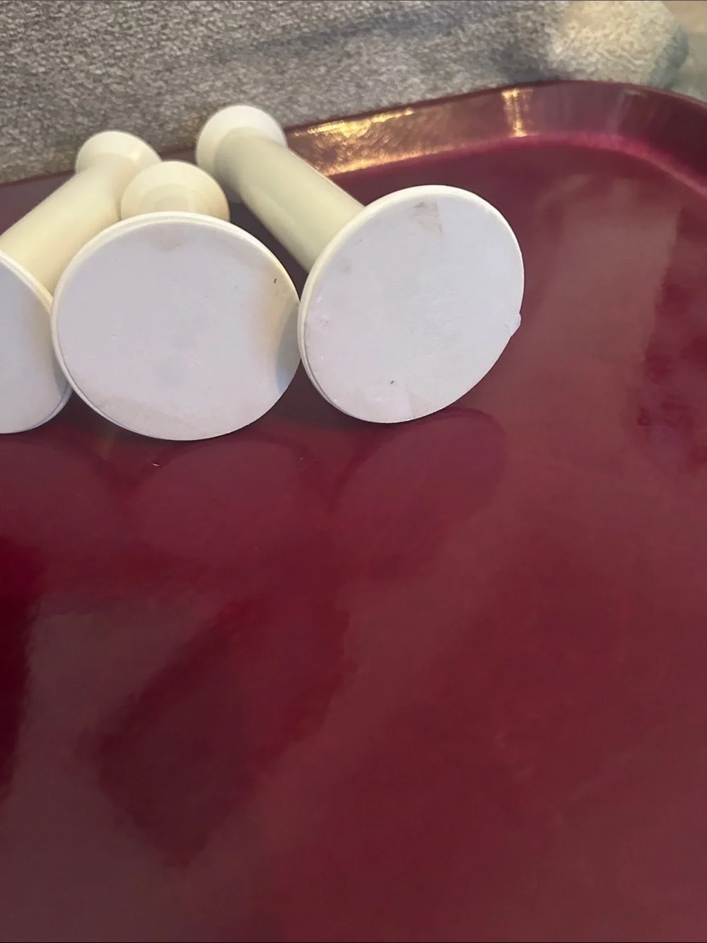 White Modern Metal Pillar Candle Holders - Set of 3 Vintage 1980’s